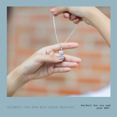 necklace in hand