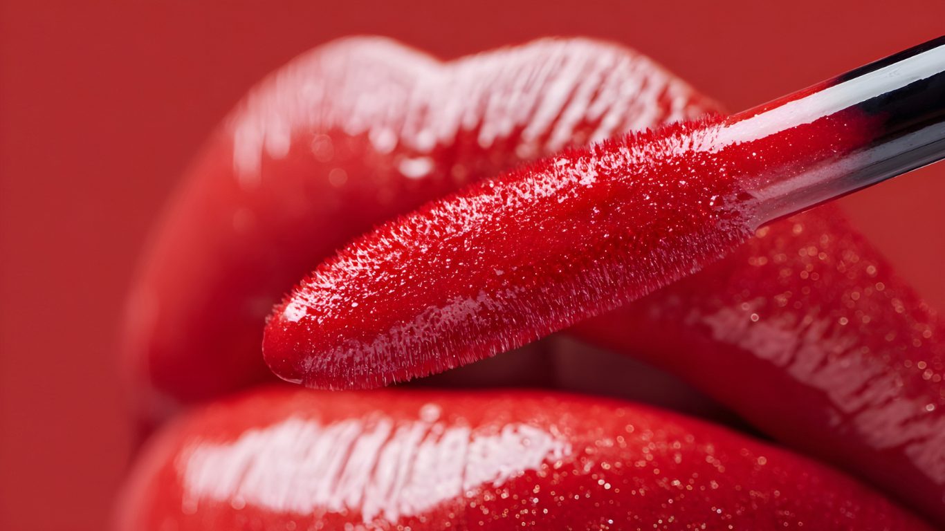 Moisturizing lip gloss with hydrating formula for soft, shiny lips