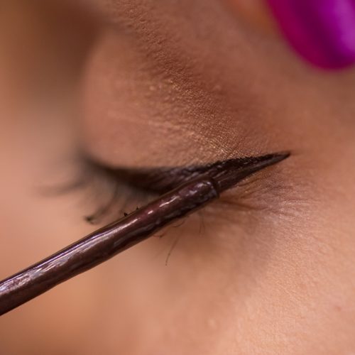 Waterproof eyeliner staying smudge-free all day